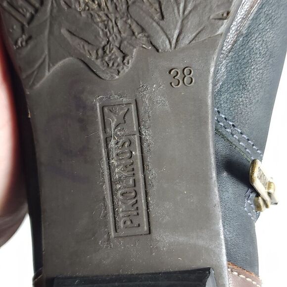 PIKOLINOS Women's Brujas EU38 US7-7,5 Black Leather Buckle Strappy Ankle Boots - Picture 11 of 13